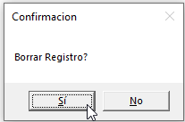 Confirmación borrado